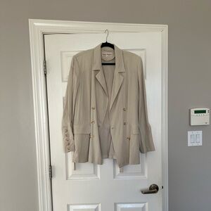 Free People Cream Blazer